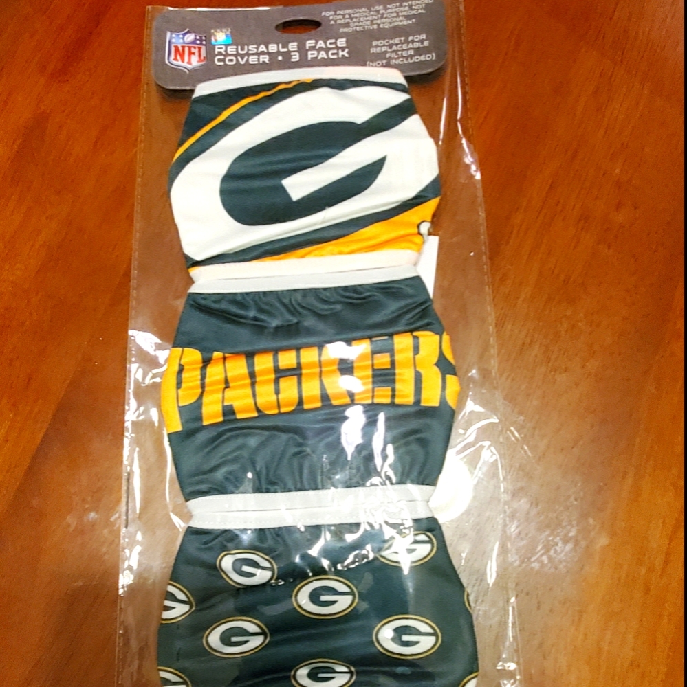 Green Bay Packers 3pk Face Coverings